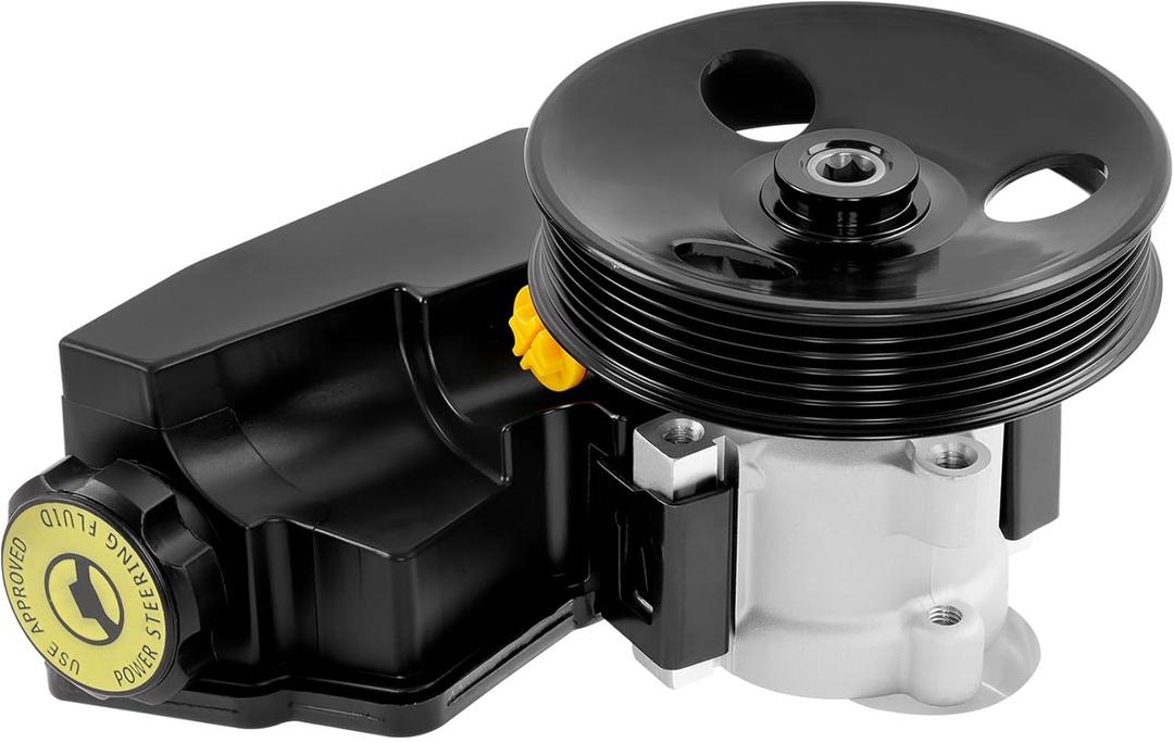 20-38771 Power Steering Pump with Pulley and Reservoir, 8mm Mounting Bolt Hole, Compatible with 1996-2001 Jeep Cherokee XJ,1997-2003 Wrangler TJ, 4.0L L6 Engine, Replaces 52087871, 55-7141, 50-7140