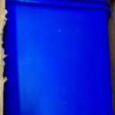 Amazon Basics Rectangular Commercial Office Recycling Wastebasket with Recycle Logo, Easy to Clean, 7 Gallon, Blue, Pack of 2