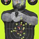 Splatterburst Targets - 12 x18 inch - Bad Guy Splatter Target - Easily See Your Shots Burst Bright Fluorescent Yellow Upon Impact - Made in The USA