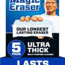 Mr. Clean Magic Eraser Sponge, All Purpose Cleaner, Long Lasting Cleaning Scrubber, Wall Cleaner, Sneaker Cleaner, Oven Cleaner, Kitchen, Bathroom, Shower Cleaning Supplies, Ultra Thick, 5ct