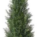 Pre-Potted 3 Feet Faux Cedar Tree, Lifelike UV Protected Front Door Decor, Porch, Garden, Entryway Topiary, Indoor/Outdoor Use - Ready to Display, Pack Of 1
