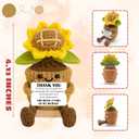 2 x Thank You Gifts for Women - Galentines Valentines Gifts for Coworkers, Boss, Manager, Office, Teacher, Nurse - Emotional Inspirational Positive Sunflower Support Crochet Doll