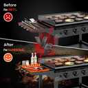 Silicone Griddle Tools Mat for Blackstone - 16 Inch Food Grade Silicone Spatula Mat with Drip Pad, Thickened Side Shelf BBQ Grilling Gadgets Accessory for Outdoor Kitchen Counter Must Have