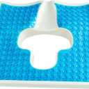 Anti Bed Sore Cushion Gel Memory Foam Seat Cushion Bed Sore Cushions for Butt T Shaped Opening Triangular Slope Design for Elderly, Bedridden, Disabled (Blue)
