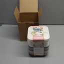 Honeydak 10 Pack Bento Snack Containers 4 Compartment Snack Boxes Reusable Containers with Lids Divided Meal Prep Lunch Food Storage Box for School Work Travel