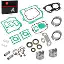 Piston & Ring Oversize Bore 0.25mm & Gasket Seal Rebuild Kit Compatible with EZGO 4 Cycle Gas Golf Cart Fuji Robin 295cc EH29C Engine 1991-2008