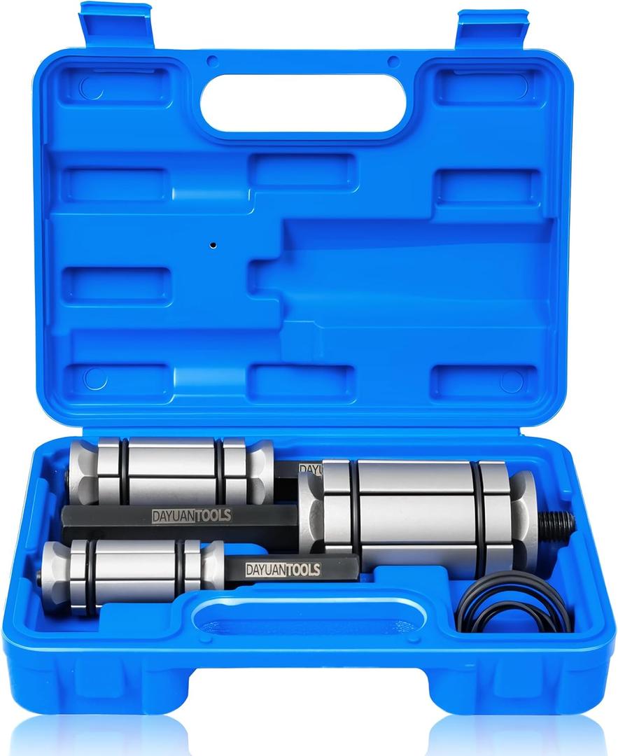 DAYUAN Upgraded 3 Pcs 1-1/8'' to 3-1/2'' Exhaust Pipe Expander Tool Set, Tail Pipe Spreader Kit Compatible with Most Vehicles and Trucks Bule Case 