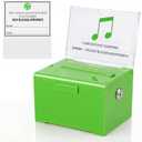 50 Pcs Classroom Suggestion Box 48 Tickets Poster Multi Suggestion Box | 6.1" x 4.5" x 4" Green Collection Ballot Box for Classroom Club Activities Office Voting Feedback Raffles Fundraising Drawing