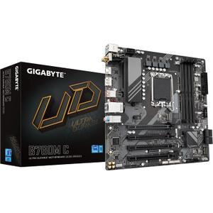 GIGABYTE B760M C (LGA 1700/ Intel/ B760/ Micro ATX/ DDR5/ M.2/ PCIe 4.0/ USB 3.2 Gen 2 Type-C/Realtek Wi-Fi 1GbE LAN/Q-Flash Plus/PCIe EZ-Latch/Motherboard)
