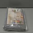 Waffle Bathroom Rugs Non Slip Bath Mat Hallway Bedroom Light Gray | Super Absorbent,Machine Washable, Quick Drying,Soft Fabric Waffle Weave,with Tassels,24" x 36",for Hallway,Bedroom,Laundry