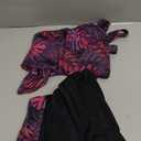 Womens Two Piece Tankini Bathing Suits with Skirt Tummy Control Swimsuits Ladies Swimwear (Small, Purple Leaves)