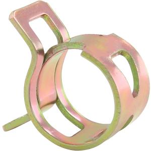 60 Pcs 9mm ID Spring Band Type Clamps, Fuel Hose Clamps Fasteners, Golden Spring Hose Clip for Fuel Hose Line Water Pipe Air Tube Silicone Hose