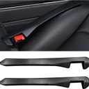 Augeny Car Seat Gap Filler Set of 2, Leather Car Seat Side Gap Filler to Fill The Gap Between Seat and Console, Universal Car Gap Filler Fit Car SUV Truck, Car Accessories (Black)