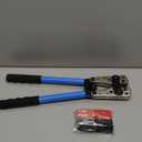 HKS Battery Cable Lug Crimping Tool 10-1 AWG, 60Pcs Copper Ring Terminals & 60Pcs 3:1 Heat Shrink Tubing, Heavy Duty Wire Crimper Set for Battery Cables