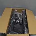 Utility Slim Storage Cart with Wheels, 4 Tier Small Rolling Cart with Wood Top, Metal Kitchen Bathroom Laundry Room Organization Trolley with Handle for Narrow Space  Black (7.1 inch wide)