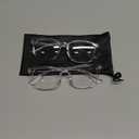 Blue Light Blocking Glasses - Fashion Square Eyeglasses, Anti UV Ray Computer Gaming Glasses Blue Blockers for Women/Men (Black & Transparent Blue)