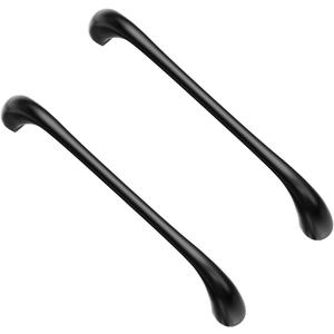Rergy 10 Pack Cabinet Handles Black Cabinet Pulls, 5 Inch Hole Center Drawer Pulls, Modern Arch Dresser Handles for Bathroom Kitchen Bedroom, Solid Zinc Alloy
