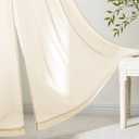 MIULEE Butter Cream Sheer Curtains 84 Inches Long, 4 Panels Set, Rod Pocket Voile Drapes Light Filtering and Semi Transparent, Elegant Window Treatments for Bedroom Living Room,42 x 84 Inches