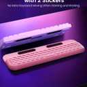 Vaydeer Wrist Rest with Stickers, Full 100% Mechanical Keyboard Rest Support Pad, Desk Ergonomic Cushion for Computer Typing Office Work Home Gaming, Soft Memory Foam Arm Palm Hand Pain Relief-Pink, Large