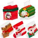 JOYIN 25 PCS Christmas Ziplock Sealing Bags, Holiday Cellophane Bags Goodie Gift Treat Candy with Ropes for Xmas Present Wrapping, Festive Party Decor Supplies(7.28" x 8.66")