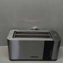 Mueller UltraToast Full Stainless Steel Toaster 4 Slice, Long Extra-Wide Slots for Bagels and Waffles, 6 Browning Levels, LED Display, Cancel/Defrost/Reheat Functions & Removable Tray, Kitchen Gadgets