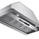 Range Hood Insert/Built-in 36 Inch, Kitchen Hood with 980 CFM, 3-Speed, Ducted/Ductless Convertible Duct, Stainless Steel Kitchen Vent Hood/Gesture/Touch Control, 3 Pcs Baffle Filters with Handlebar