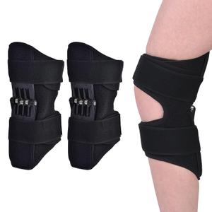 1 pcs Spring-Powered Knee Support Brace - Boost Joint Assistance for Stairs, Squats & Daily Mobility - Ergonomic Patella Support with Adjustable Straps for Elderly & Active Adults (Black)