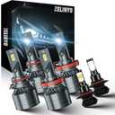 High Beam Low Beam Fit For Ram 1500 2500 3500 4500 5500 2011 2012 Fog Light Bulbs Combo, White Light Bulbs Plug and Play, Pack of 6