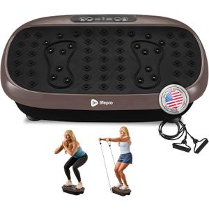 Lifepro HexaPlate Lite Vibration Plate Exercise Machine with Magnetic Acupoints - Full Body Vibration Platform for Beginners and Recovery - Lymphatic Drainage Massager for Muscle Toning and Fitness (Bronze)