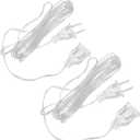 PRETYZOOM 2 Pack Led String Light Extension Cord 118In Flexible Cable for Indoor Outdoor Party Decoration with International Plug