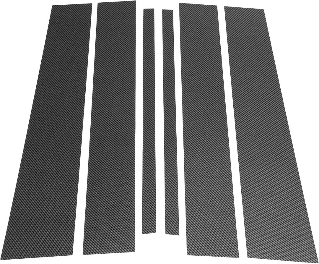 6 Pcs Door Pillar Window Trim for Nissan Titan 2004-2015 Front Rear Left Right Anti Scratch Sticker Pillar Posts Cover Carbon Fiber Pattern Black