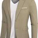 PJ PAUL JONES Mens Blazer Jackets Lightweight Casual Suits Stylish Sport Jacket for Men (Brown)