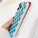 Compatible with iPhone 11 Case,Cute Checkerboard Checkered Cream Silicone Pattern for Women Girl Trendy Slim Fit,TPU Silicone Shockproof Full Camera Protection Cover-Black