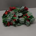 LEGOTA 3Pcs 8.53Ft Green Holly Red Berry Garland, Artificial Christmas Garland with Pine Cones and Poinsettia for Indoor Outdoor Home Decor