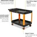 GEARWRENCH 46" 2-Shelf Heavy Duty Utility Cart | GWPSCM