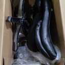 COLAMY Office Ergonomic Desk High Back Executive Chair with Pop-Out Lumbar Support, Upgraded Casters, Adjustable Headrest, Flip-Up Arms, Leather Home with Thick Cushion for Comfort - Black