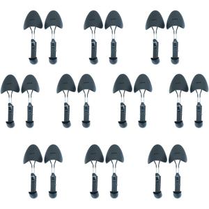 10 Pairs Plastic Shoe Trees for Men (Black)