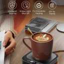 Mug Warmer - 40W Coffee Cup Warmer for Desk with Auto Shut Off, Smart Electric Candle Warmer with 4 Temp & Time Settings, Coffee Gifts for Beverage, Tea, Water, Milk in Home & Office (Black)