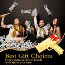 Sopu Make it Rain Money Gun Paper Playing Spary Money Toy Gun, Prop Money Gun Cash Gun Toy Party Supplies (Metallic Gold)