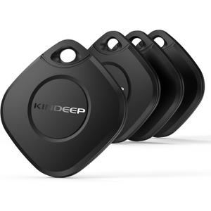 Air Tracker Tag 4 Pack: Bluetooth Item Finder with Apple Find My APP (iOS Only), Item Locator for Keys Finder, Luggage Tracker, Bags Wallets Tracking, IP67 Waterproof Smart Tag