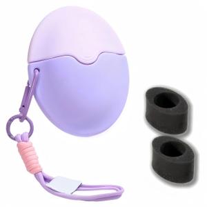 Reusable Silicone Sunscreen Applicator for Body & Face - Travel Size with Refillable Roller Sponge No-Waste Lotion Applier for Kids, Adults, Family (Purple)