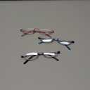 DXYXYO Half Moon Reading Glasses for Women Men Small Semi Frame Metal Spring Hinge Readers