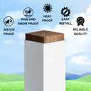 Thyle 2 Pcs, 6 x 6 x 48 Inches(Actual 5.5 x 5.5) Post Sleeve Vinyl Post Wrap Cover White Column Wraps for Porch Weatherproof for Lasting Durability Easy Installation on Patio Decks Porches Mailbox