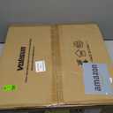 VOLISUN Low Profile Ceiling Fans with Light and Remote,19.7in Fandelier Ceiling Fan with Lights, 3000K-6500K Dimmable Flush Mount LED Fan Light, Black Bladeless Ceiling Fans with Lights for Bedroom