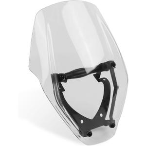 Motorcycle Windscreen Windshield Replacement for Ducati Diavel V4 2023 2024 PC Windscreen Double Bubble (Transparent)