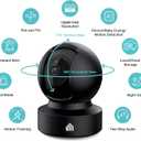 Kasa Smart Indoor Pan-Tilt Home Security Camera, 1080p HD Dog Camera w/Night Vision, Motion Detection for Baby & Pet Monitor, Cloud & SD Card Storage, Works w/ Alexa & Google Home, 2.4G WiFi (EC71) (Black)