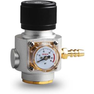 LUCKEG Soda Gas Regulator Mini Keg Charger T21x4 Beer Soda Gas Regulator 0-90PSI for Soda Maker Sparkling Water Beer Soda Bottle Soda Canister