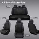 Custom Fit Seat Covers for 2015-2026 Ford F150 & 2017-2025 F250 F350 F450 Super Duty, Waterproof Faux Leather Truck Seat Covers with Airbag Compatible, Durable & Scratch-Resistant,Black