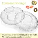 10 Pack Small Clear Glass Plates, 4.7 Inch Clear Coffee Tea Saucer, Mini Glass Snack Dishes Tabletop Coasters Set for Teacup, Appetizer, Salad, Fruit