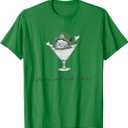 Leprechaun Martini Cocktail St Patrick's Day Womens T-Shirt (Small)